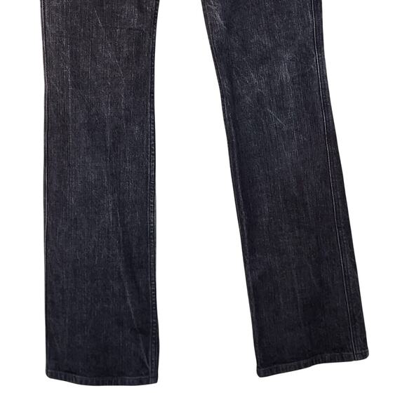 Duluth Trading Y2K Black Acid Wash Straight Leg Denim Jeans Size 4 x 33 - Picture 3 of 7